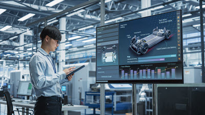 Team reviewing a 3D model
